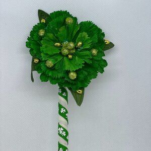 Green & Gold St. Patrick's Day Flower Writing Pen (StP18)